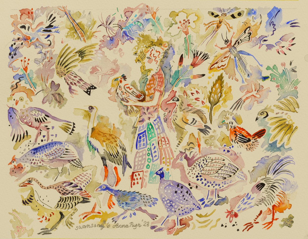 6 Swansong, 2023 (suluboya) by Anna Pugh