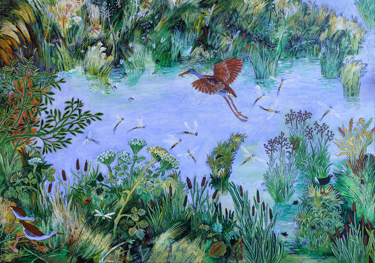 Bir Mayıs Sineği Anı, 2022 (tahta üzerine akrilik) by Anna Pugh