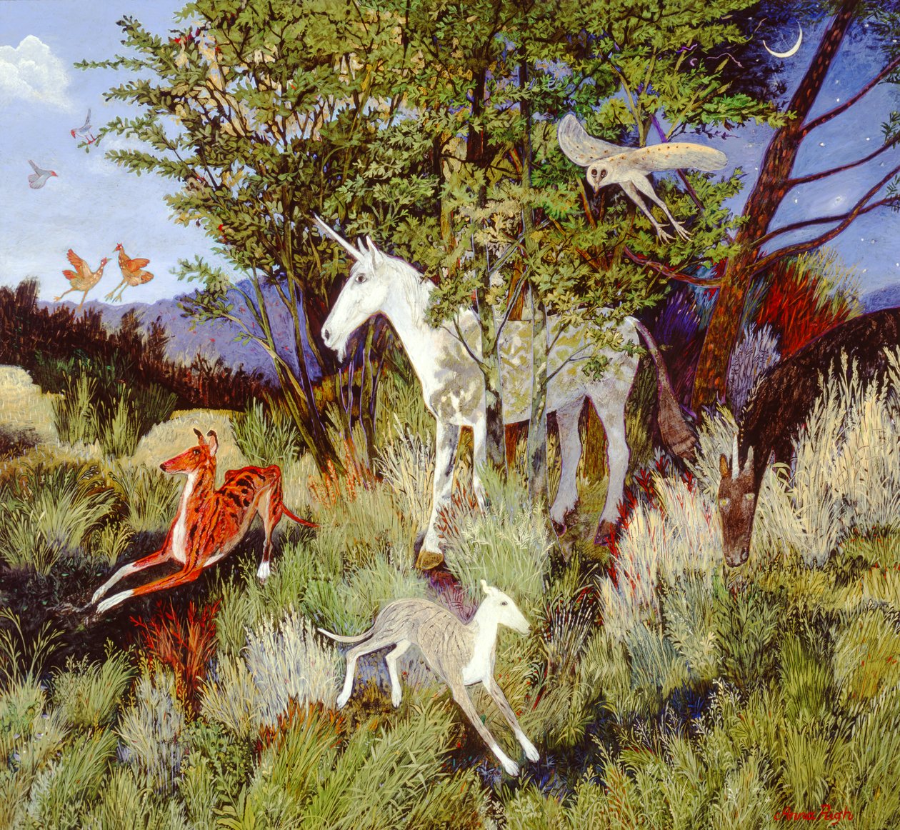 Başka Bir Yer, 2008 (akrilik) by Anna Pugh