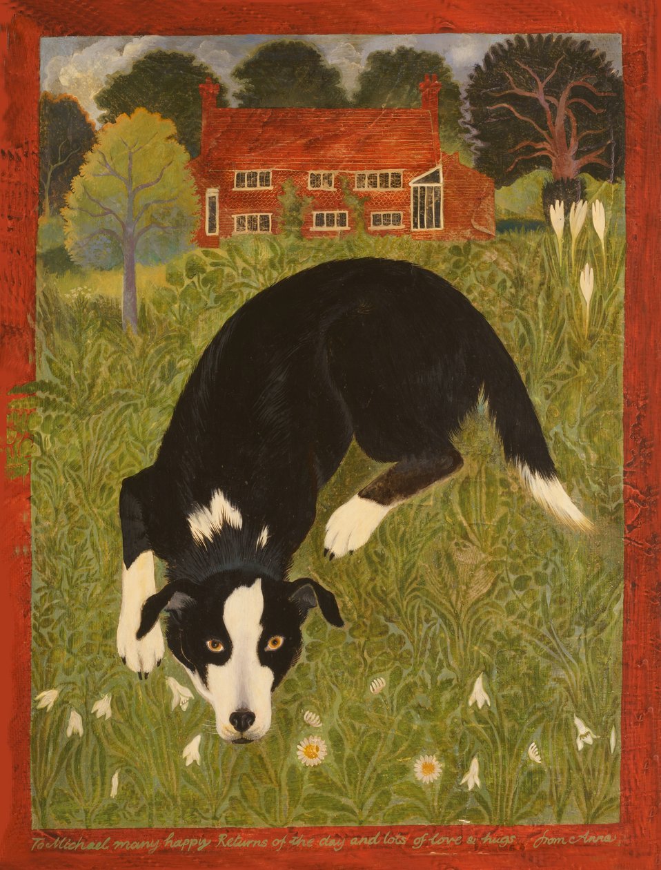 Collie Köpeği (akrilik) by Anna Pugh