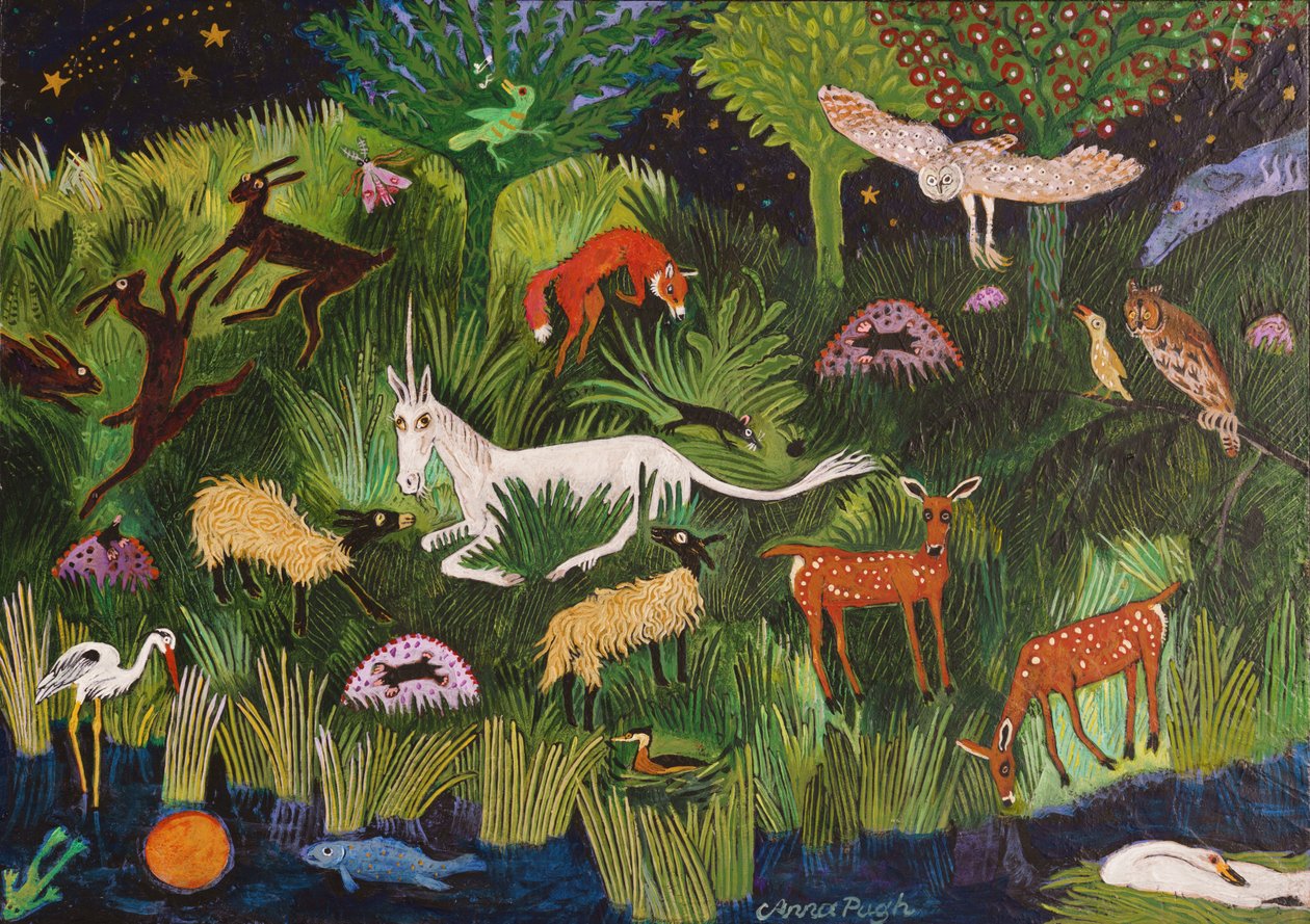 Gece Hayatı, 2018 (akrilik) by Anna Pugh