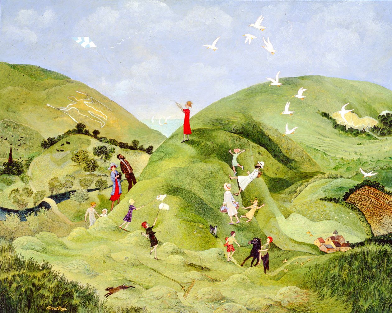 Planlı Piknik, 2004 (akrilik) by Anna Pugh