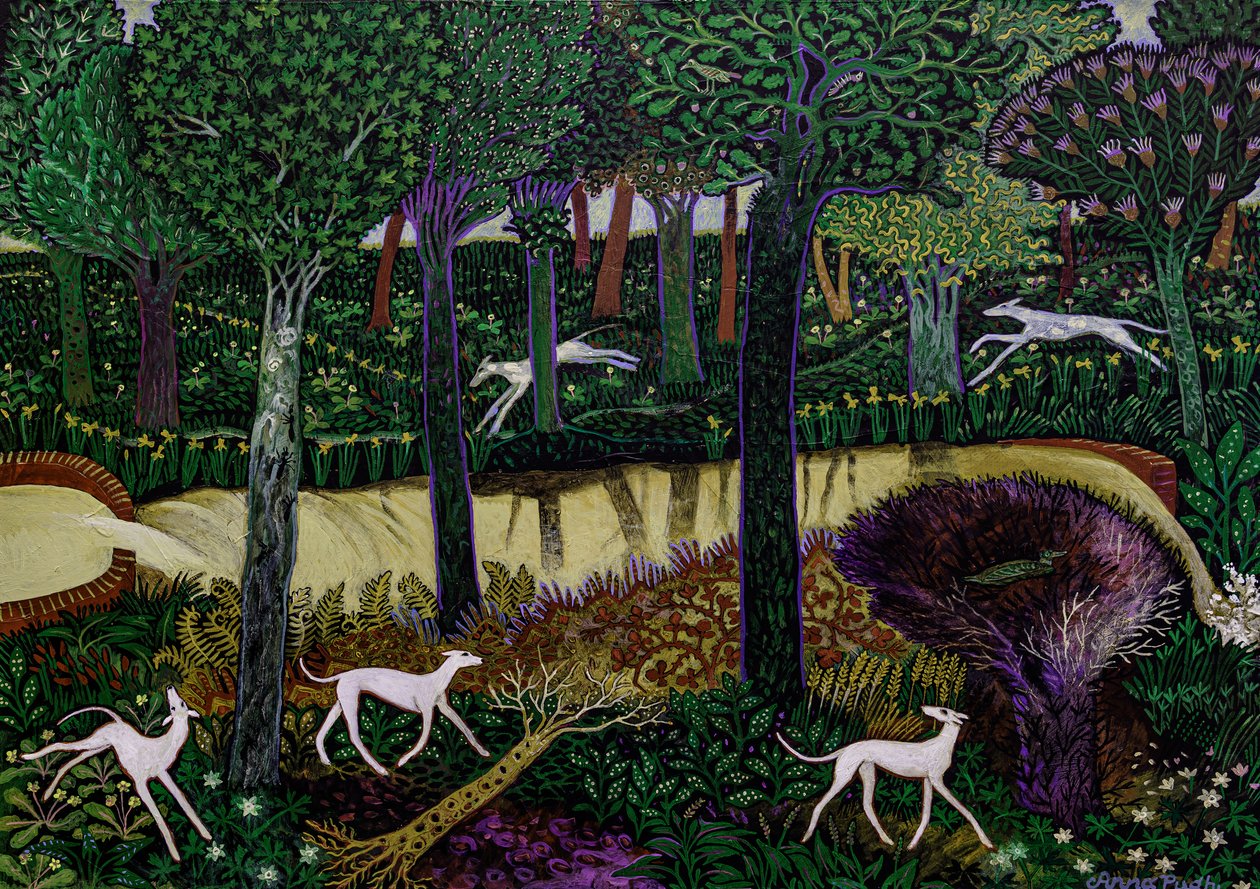 Pussys Primrose, 2017 (akrilik) by Anna Pugh