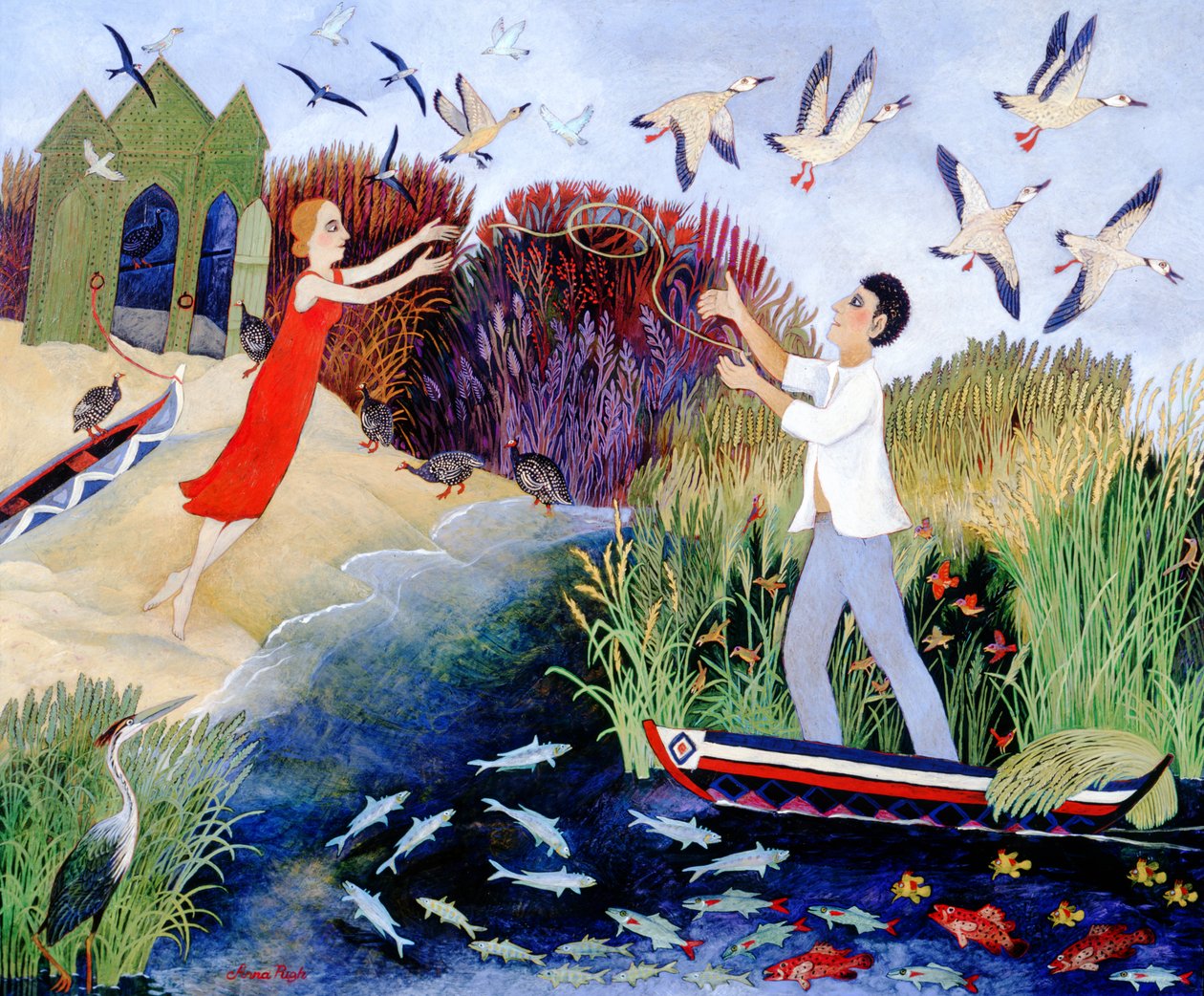 Gemiden Kıyıya, 2007 (akrilik) by Anna Pugh