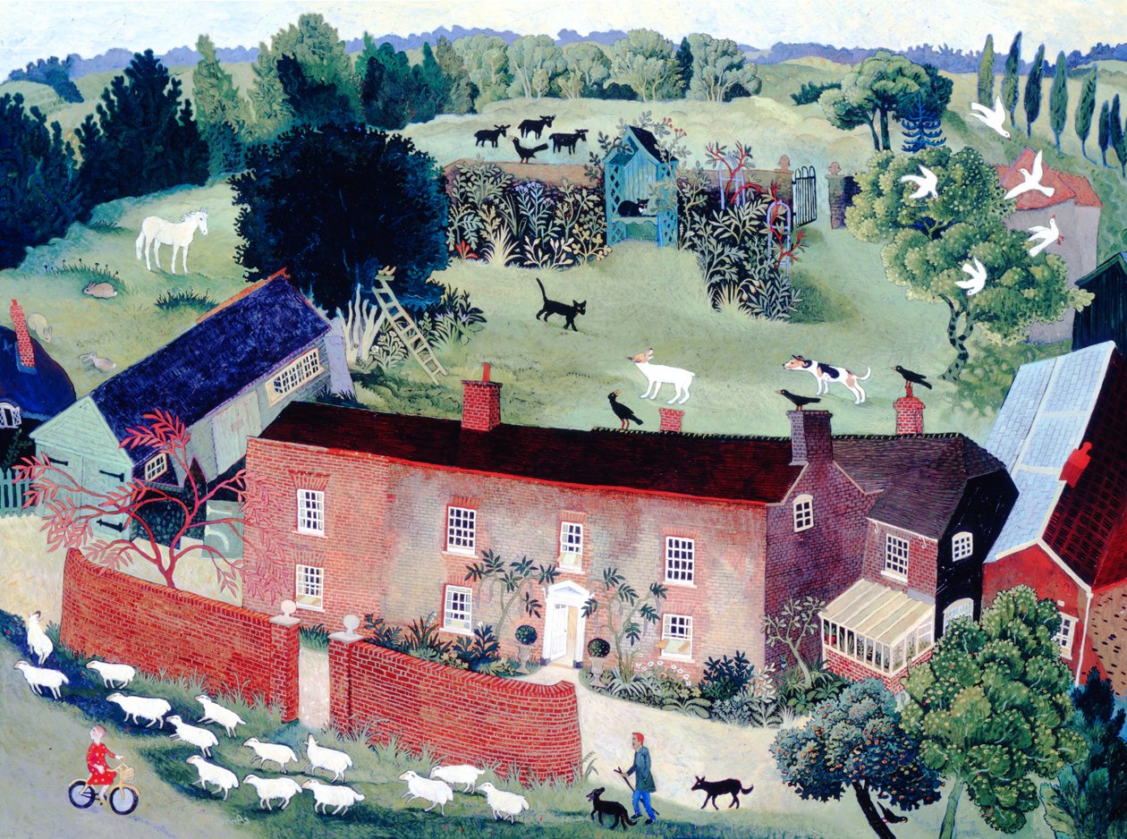 Malthouse komisyonu, 2000 (akrilik) by Anna Pugh