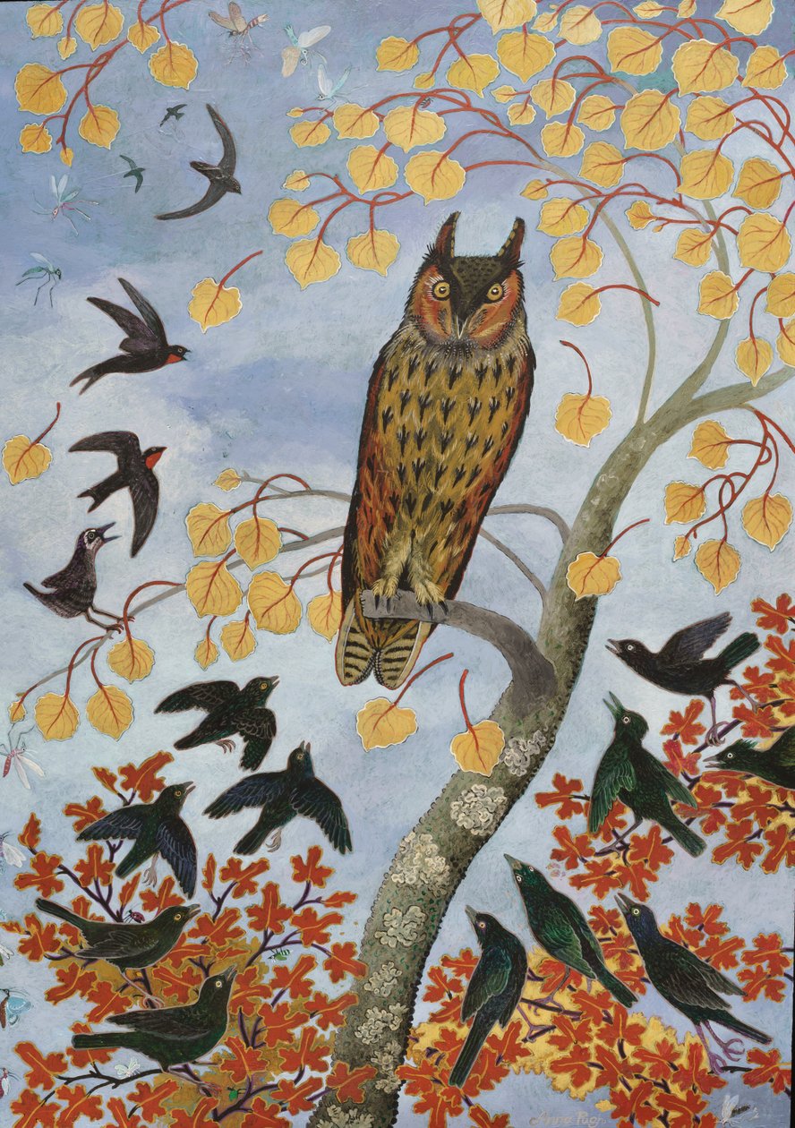 Baykuş Sopalar ve Taşlar 2, 2017 (akrilik) by Anna Pugh