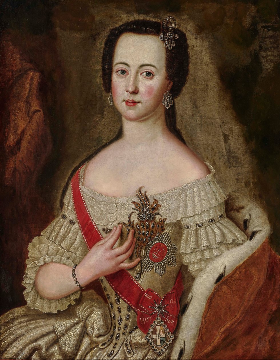İmparatoriçe Catherine II 1729-1796 portresi. by Anna Rosina Lisiewska