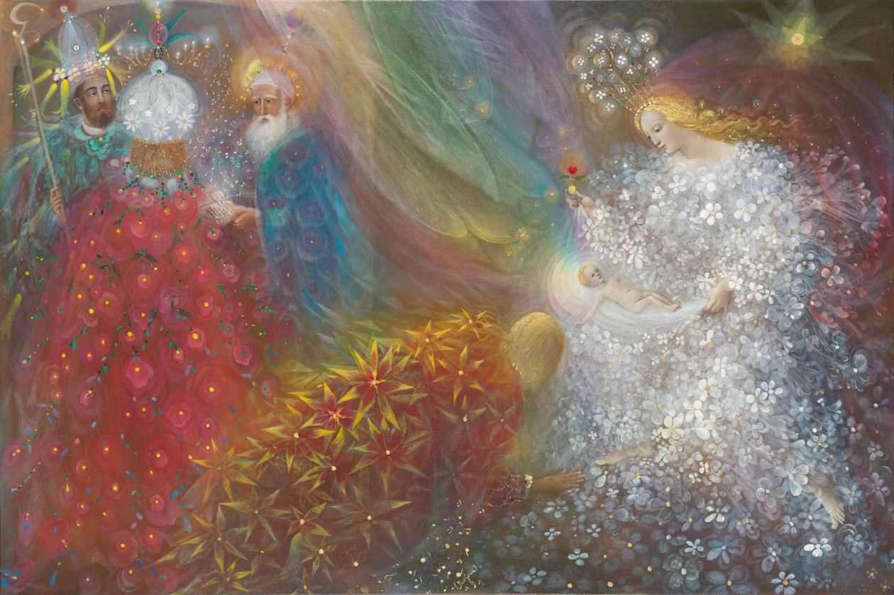 Bir Çocuk Doğuyor, 2013 (Belçika keteni üzerine yağlıboya) by Annael Anelia Pavlova