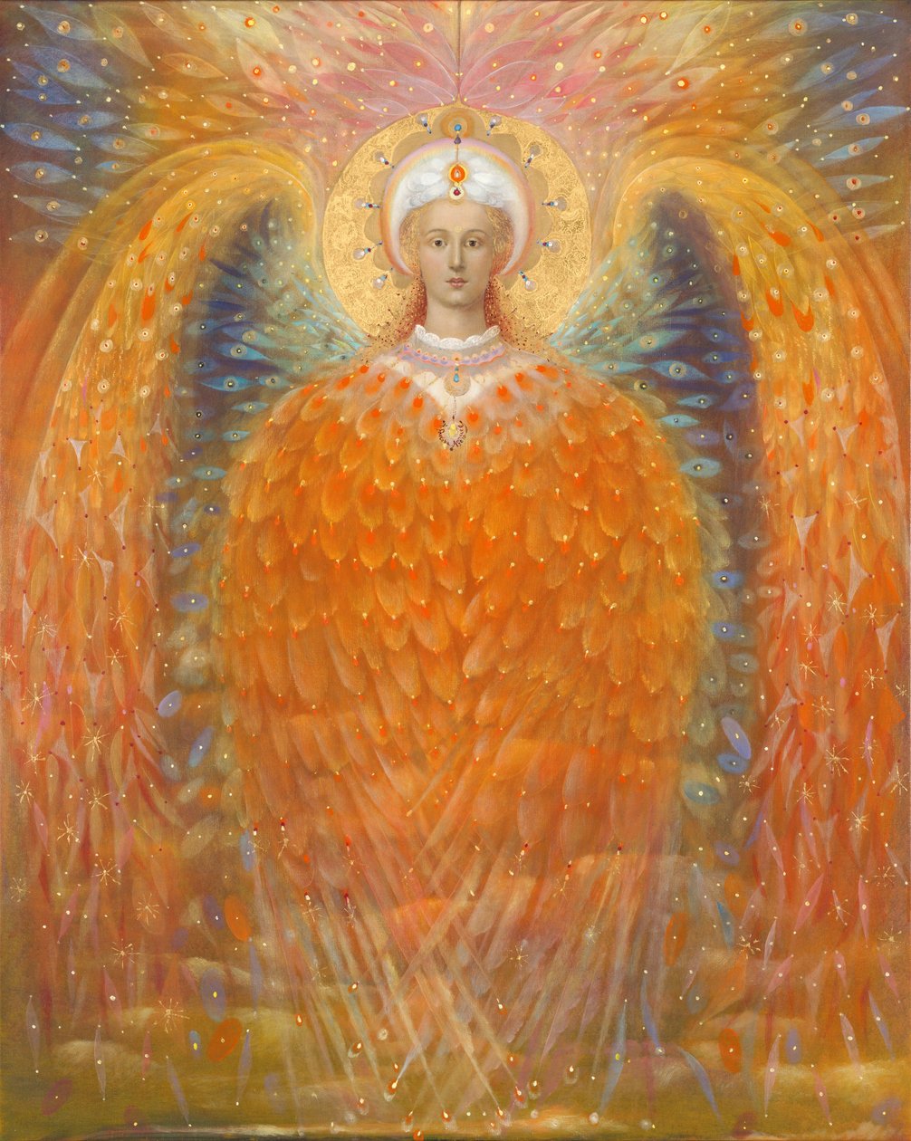 Adalet Meleği, 2010 (Belçika keteni üzerine yağlıboya ve altın varak) by Annael Anelia Pavlova