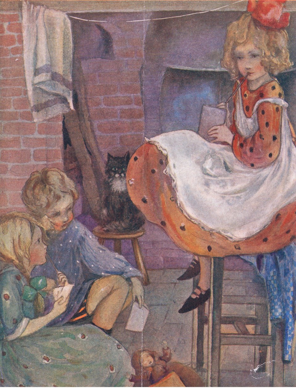 I cant think what to put, from The Big Book for Children (Herbert Strang) published by Humphrey Milford, Oxford University Press, c.1920  by Anne Anderson
