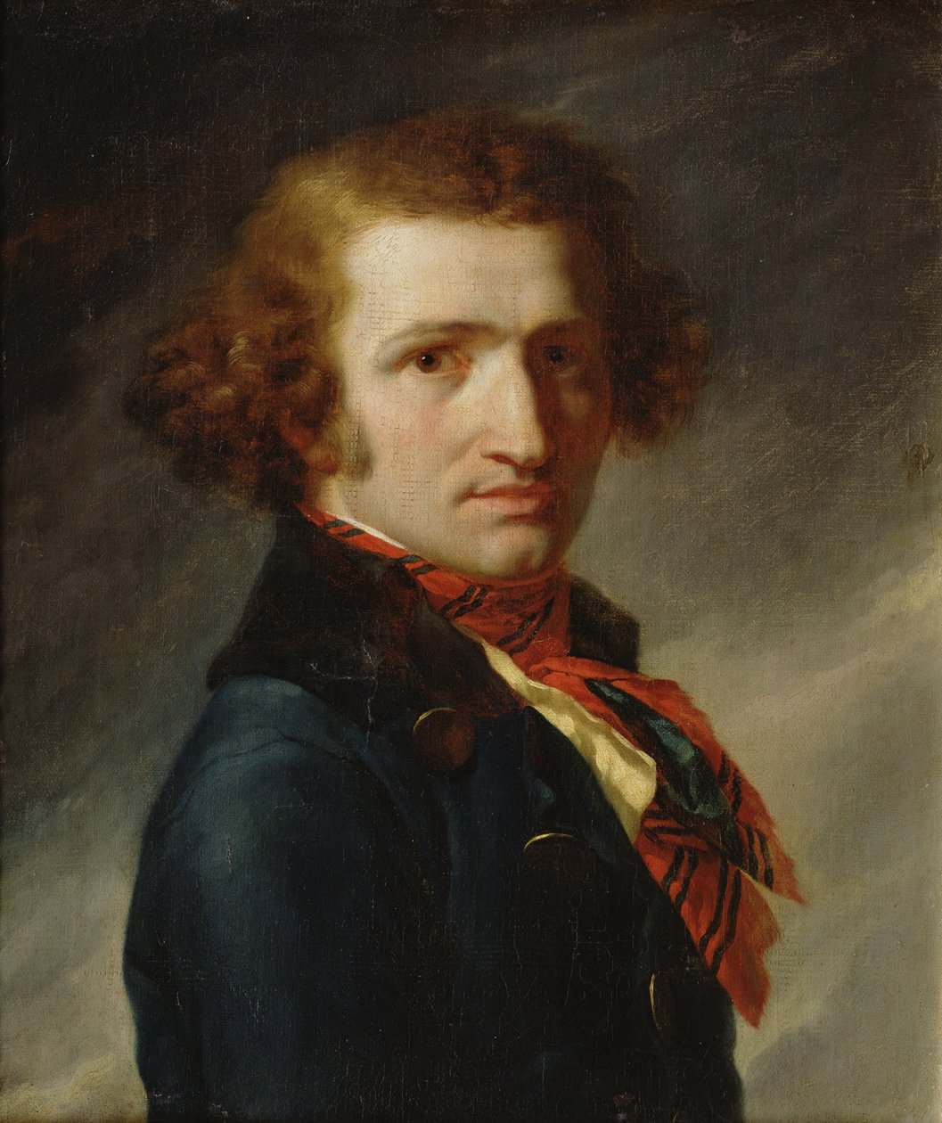 Mavi giysili bir adamın portresi by Anne Louis Girodet de Roucy Trioson