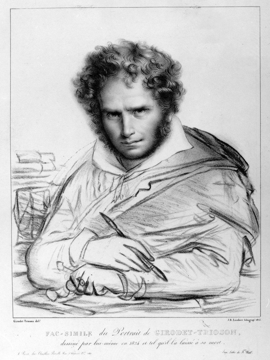 Otoportre, baskı J. B. Lambert tarafından yapılmıştır. by Anne Louis Girodet de Roucy Trioson