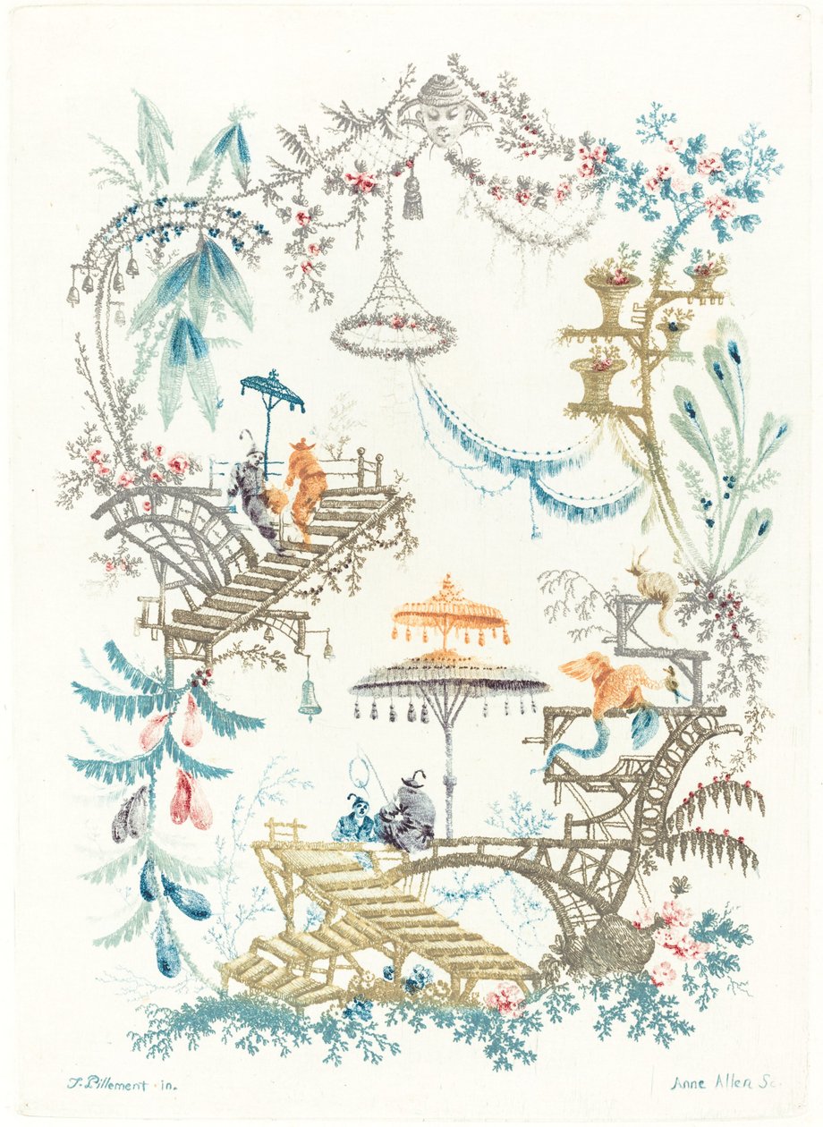 Çift Şemsiyeli Arabesk by Anne Allen after Jean Baptiste Pillement