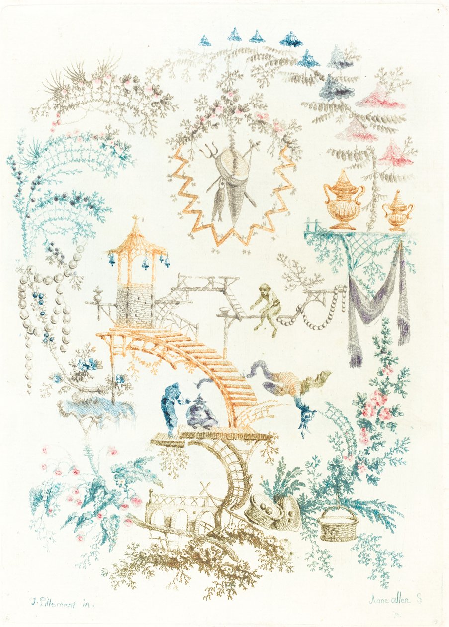 Maymunla Arabesk by Anne Allen after Jean Baptiste Pillement