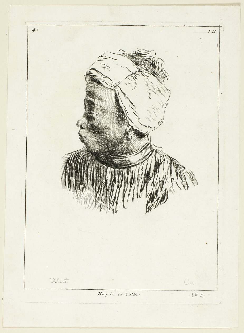 Siyahın Başı (profil) by Anne Claude Philippe Caylus