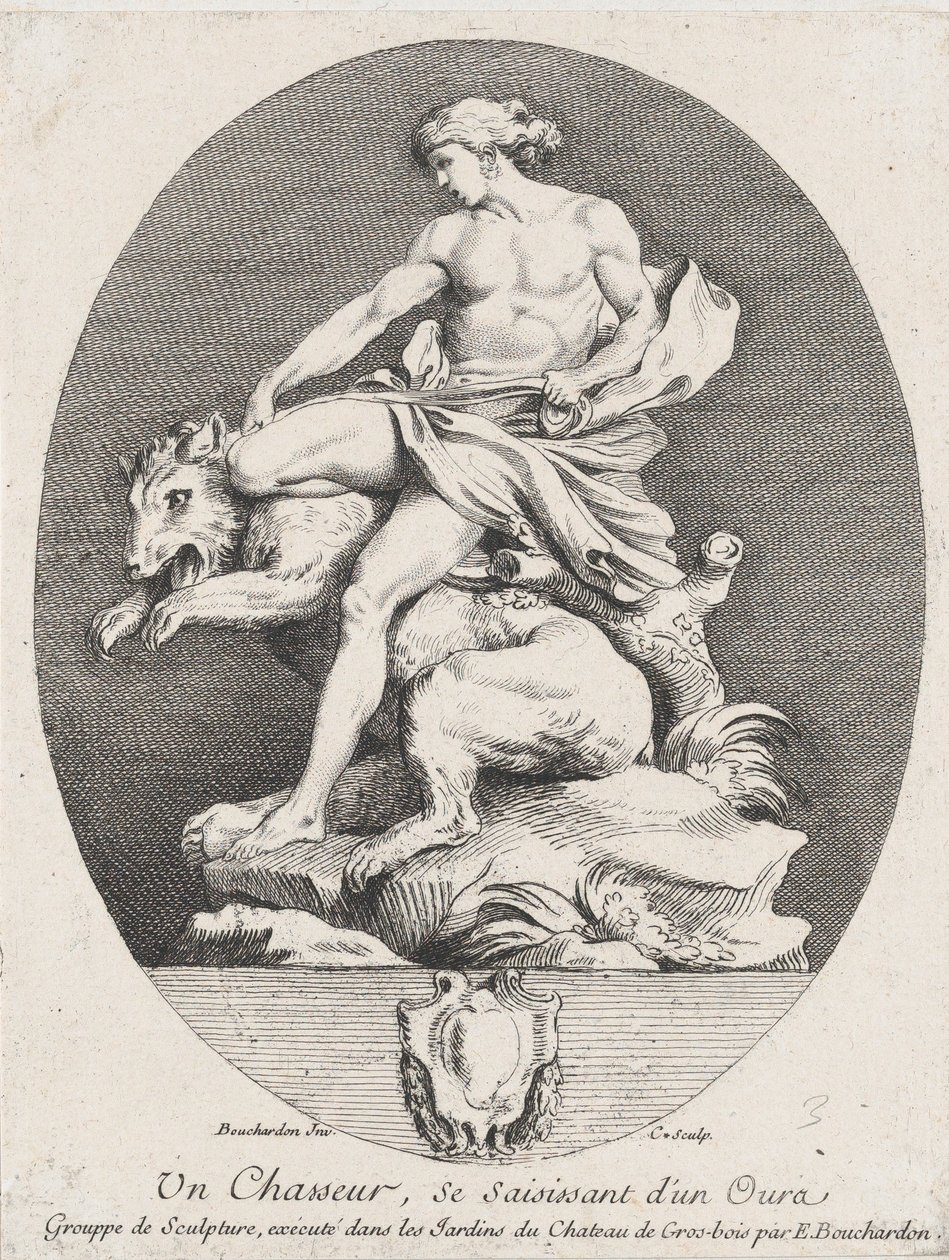 Ayı Kapan Bir Avcı, 1737 by Anne Claude Philippe de