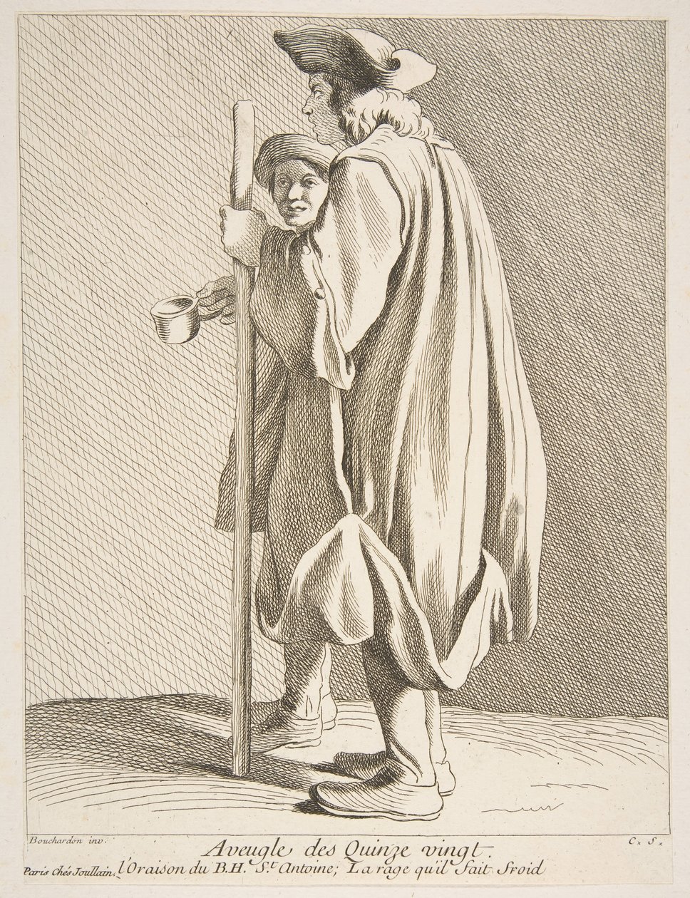 Quinze-Vingts Hastanesinden Kör Bir Adam, 1738. by Anne Claude Philippe de Caylus