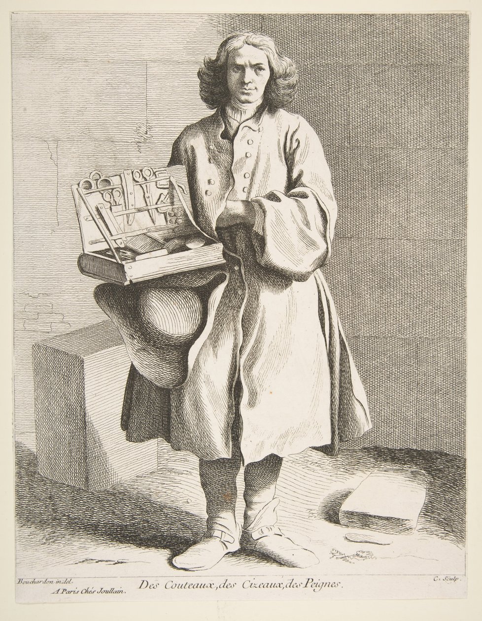 Bıçak, Makas ve Tarak Satıcısı, 1742. by Anne Claude Philippe de Caylus