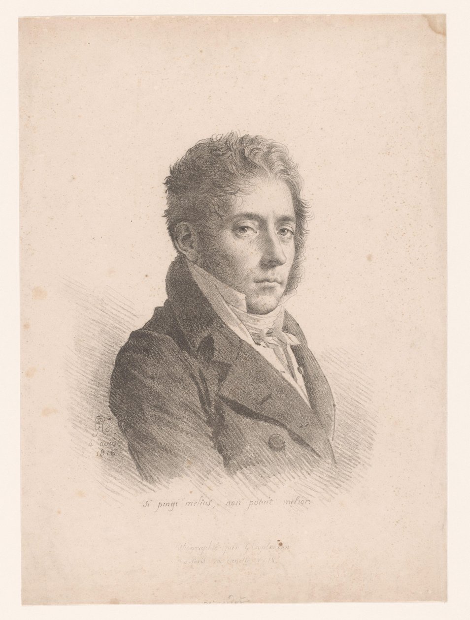 Portret van Marie Philippe Coupin de la Couperie Daha iyi boyarsanız daha iyi olabilir (nesnenin üzerindeki başlık) by Anne Louis Girodet Trioson