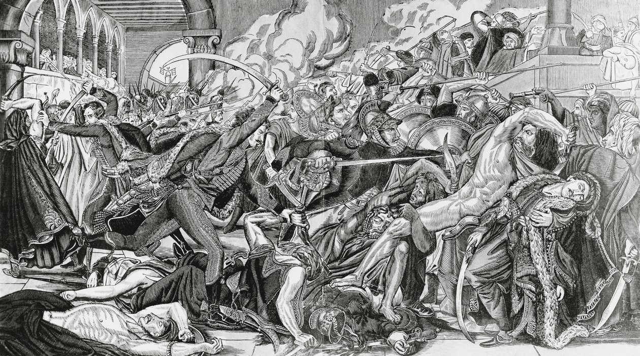 21 Ekim Kahire isyanı sırasında Fransız baskısı by Anne Louis Girodet de Roucy Trioson