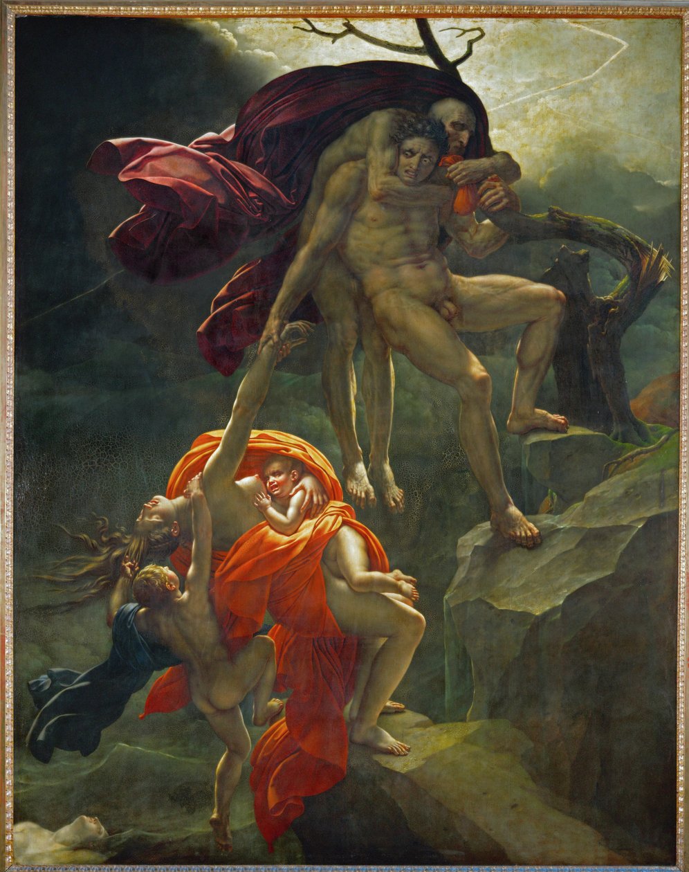 Le Deluge - Tufan ... by Anne Louis Girodet de Roucy-Trioson