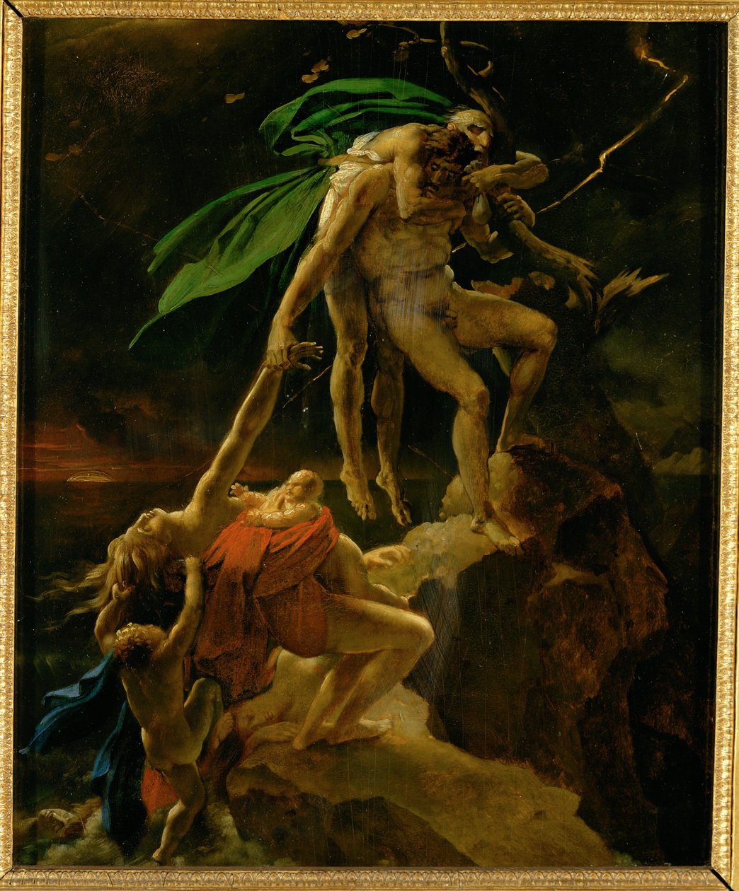 Scene du Deluge, Esquisse, Salon 1814 - Tufan Sahnesi ... by Anne Louis Girodet de Roucy-Trioson
