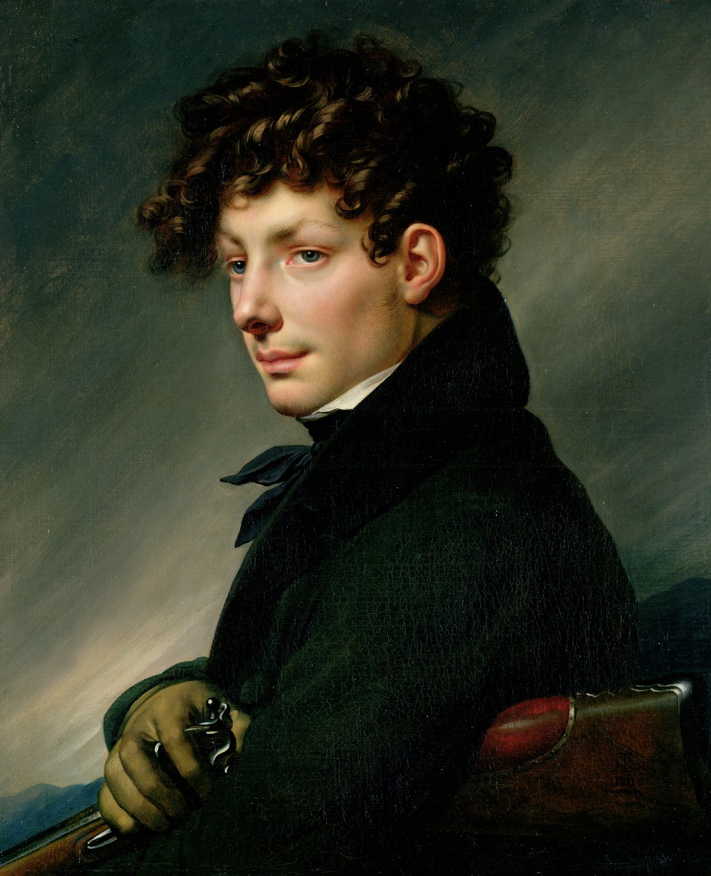 Genç Bir Adamın Avcı Olarak Portresi, 1811 by Anne Louis Girodet de Roucy Trioson