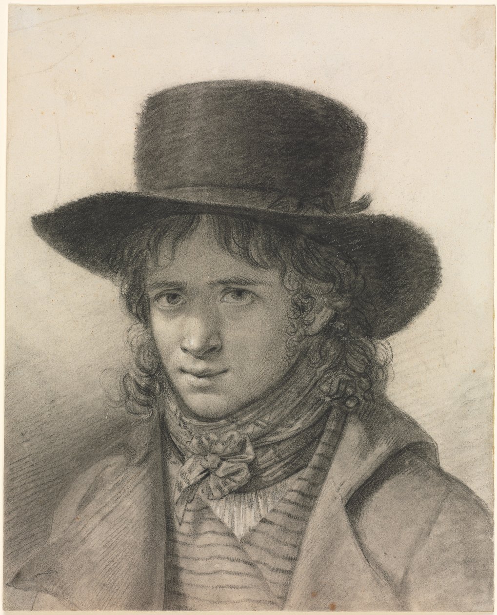 Şapkalı Otoportre, c. 1790. by Anne Louis Girodet de Roucy Trioson