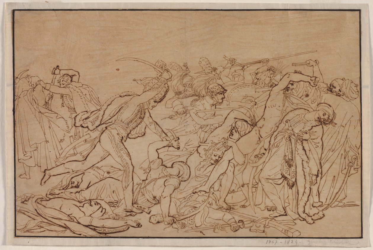 Kahire İsyanı için Çalışma, 1810. by Anne Louis Girodet de Roucy Trioson