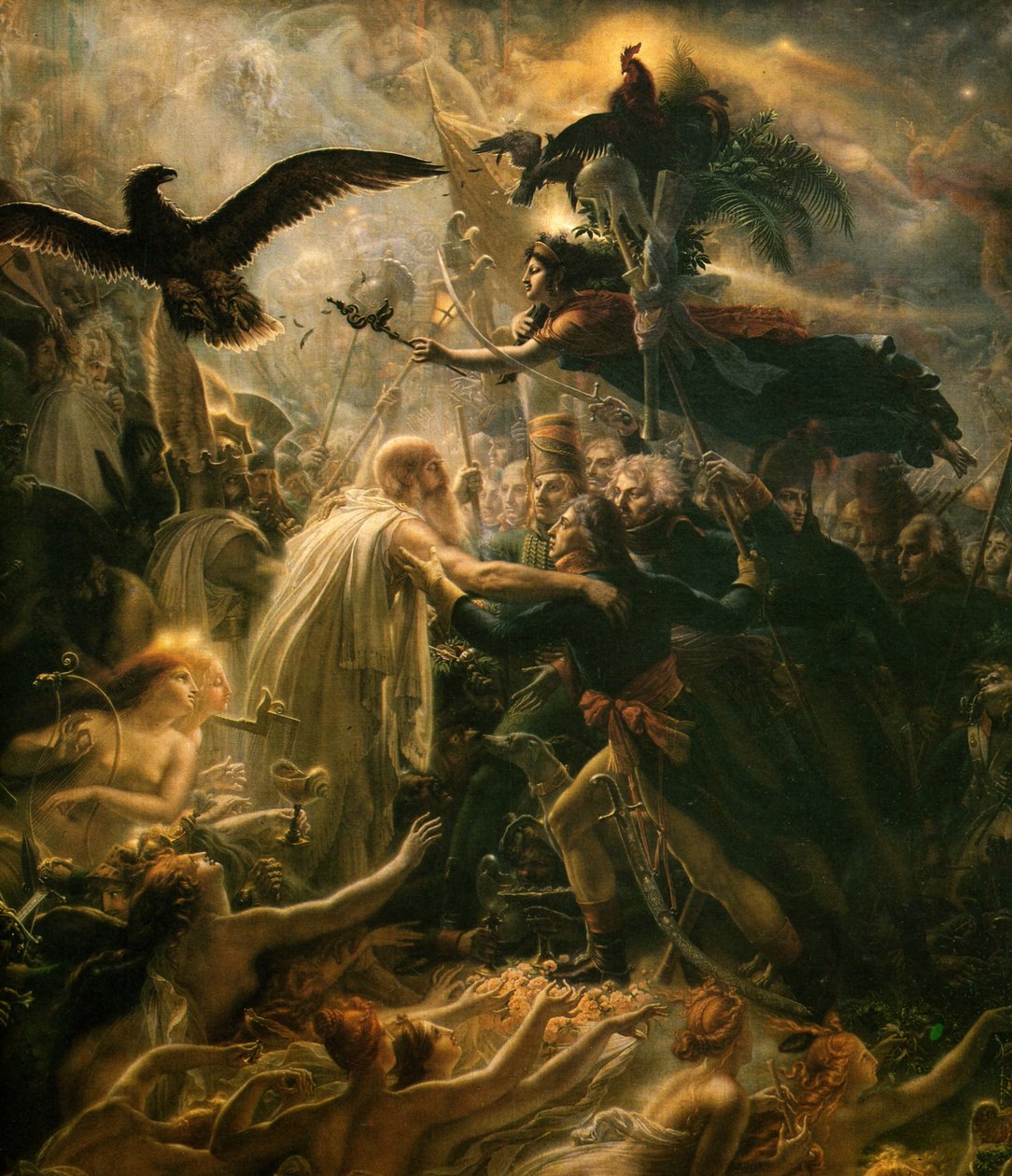 Özgürlük Savaşı Sırasında Ülkesi İçin Ölen Fransız Kahramanlarının Tanrılaştırılması, 19. Yüzyıl Başları by Anne Louis Girodet de Roucy Trioson