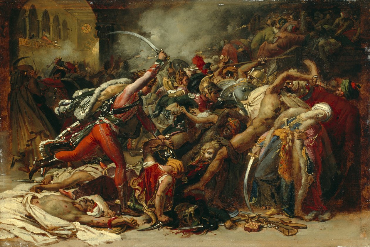 Kahire İsyanı, c.1810 by Anne Louis Girodet de Roucy Trioson