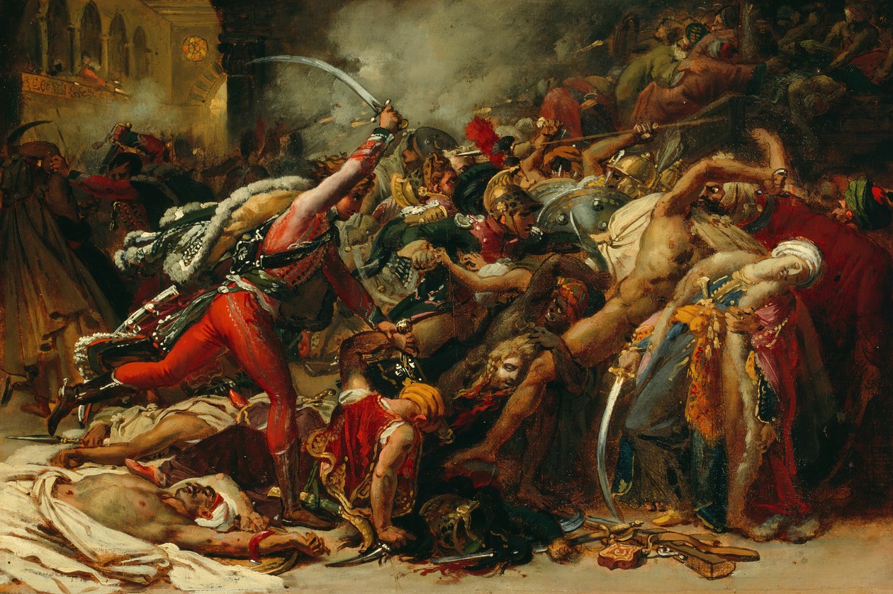 Kahire İsyanı için Taslak, Yaklaşık 1810. by Anne Louis Girodet de Roussy Trioson