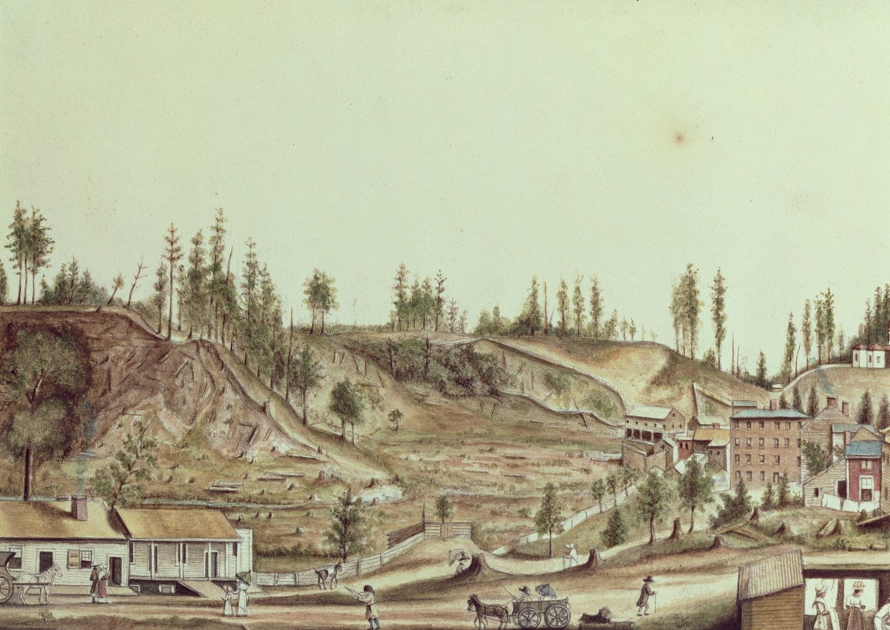 Ballston Baharı, New York, 1807 by Anne Marguerite Hyde de Neuville
