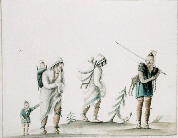 Hint Ailesi, c.1807 (kağıt üzerine suluboya) by Anne Marguerite Hyde de Neuville