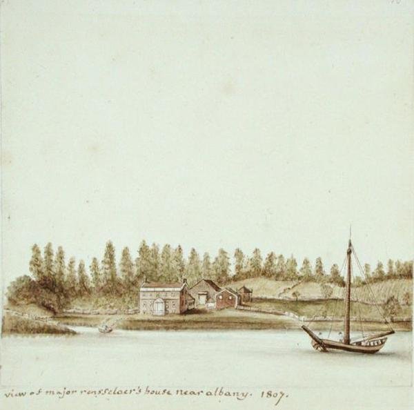 Albany, New York yakınlarındaki Binbaşı van Rensselaer Evi by Anne Marguerite Hyde de Neuville