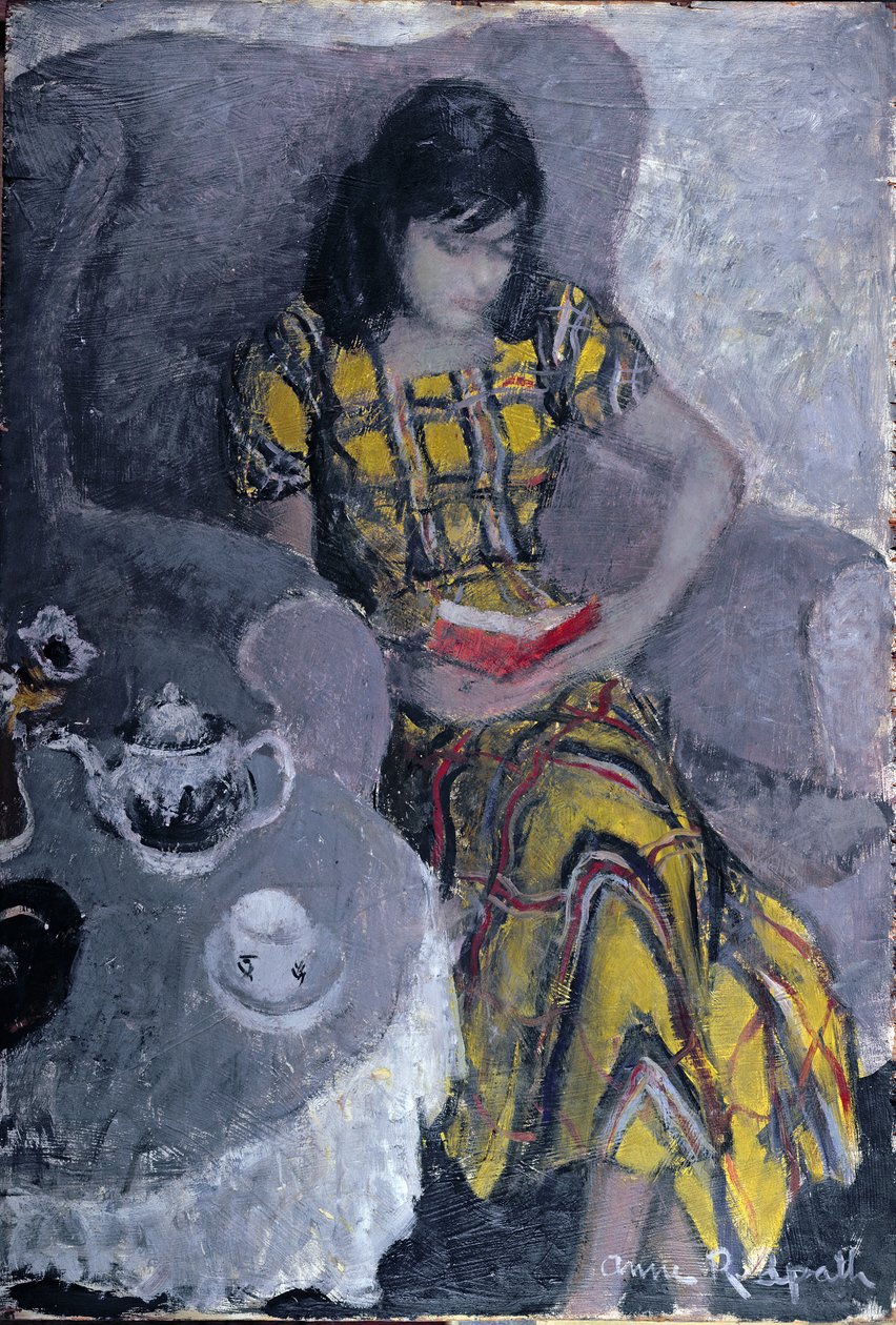 Eileen (panel üzerine yağlıboya) by Anne Redpath