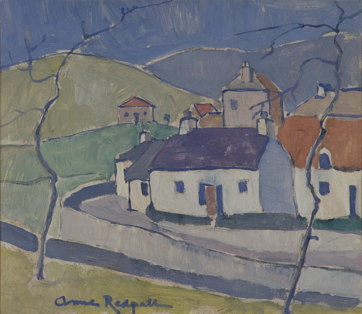 Ruberslaw'da Çiftlik by Anne Redpath