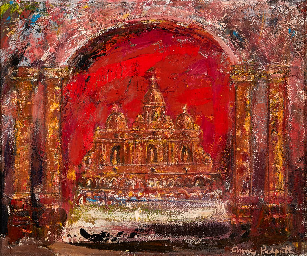 Bir Kilisede, Aziz Paul (tuval üzerine yağlıboya) by Anne Redpath