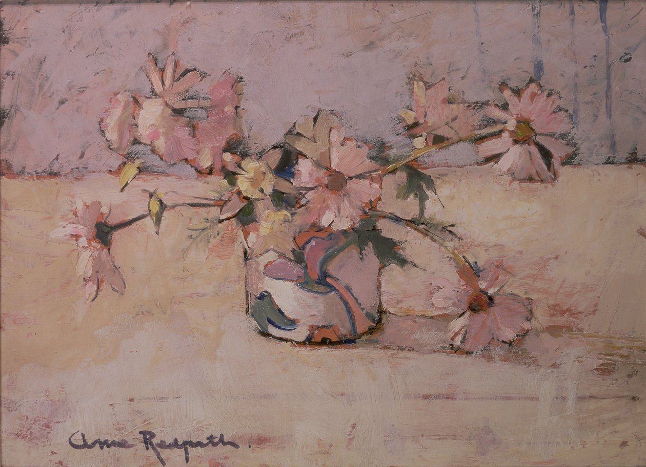 Michaelmas Papatyalar (tuval üzerine yağlıboya) by Anne Redpath