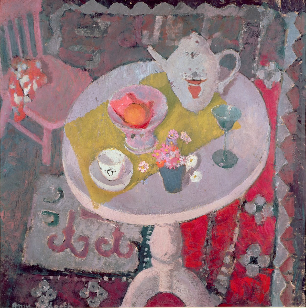 Çin çaydanlıklı yuvarlak masa by Anne Redpath