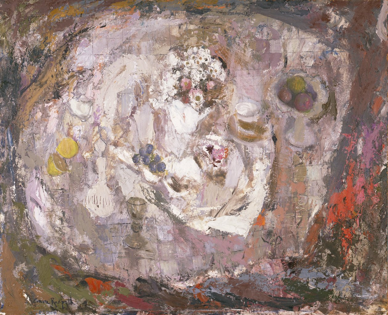 Masa Üstü, c.1961 (boruda yağ) by Anne Redpath