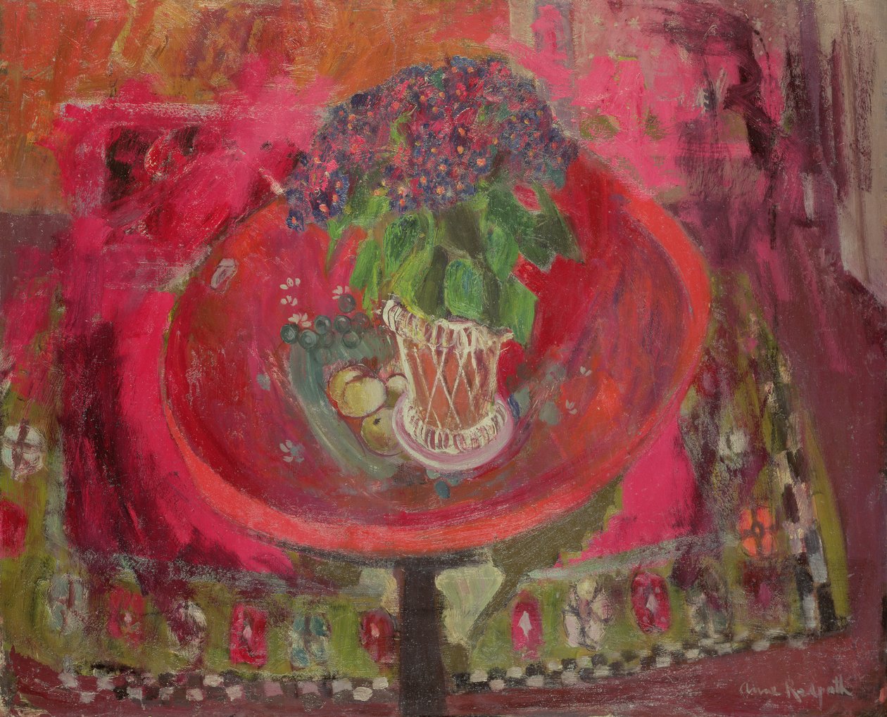 Kırmızı Tepsi (gemide yağ) by Anne Redpath