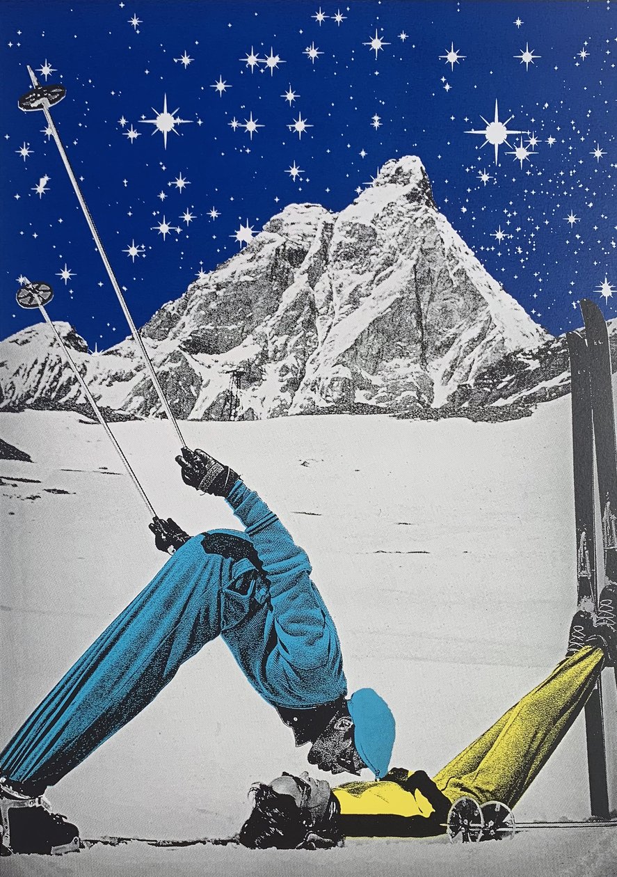 Kayak cenneti, 2021 (el yapımı serigrafi) by Anne Storno