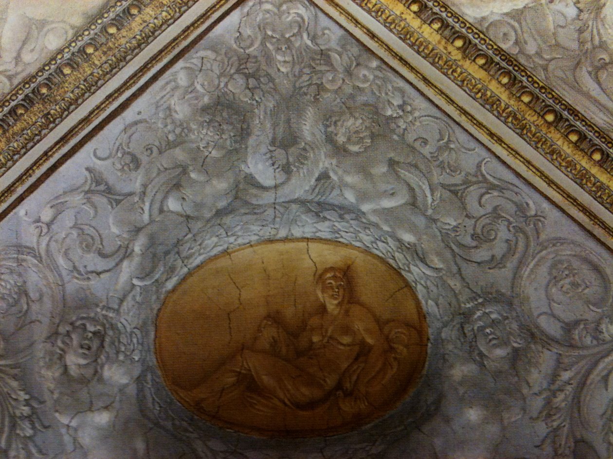 Camerino Farnese, tavan detayı by Annibale Carracci