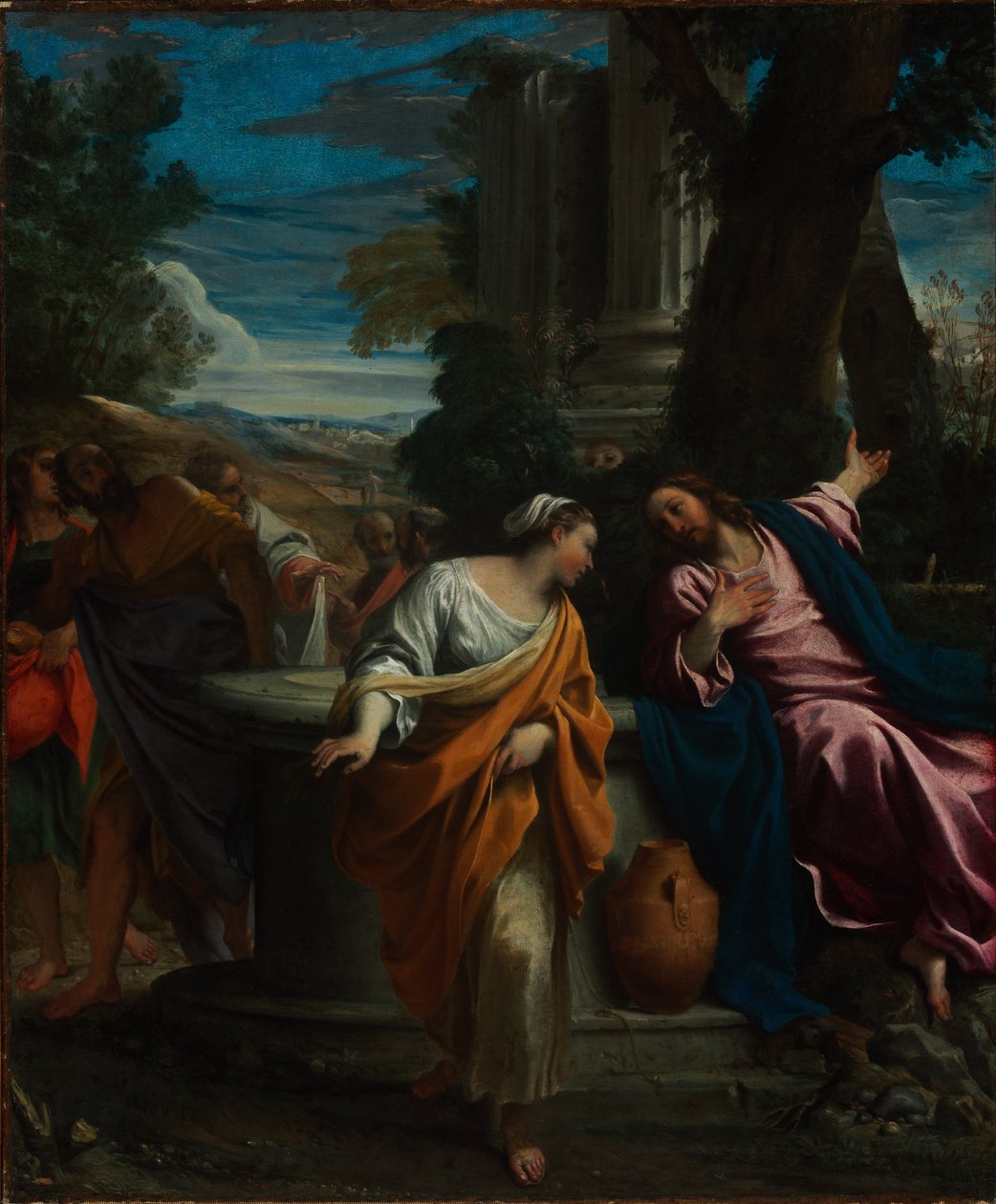 İsa ve Samiriyeli Kadın by Annibale Carracci