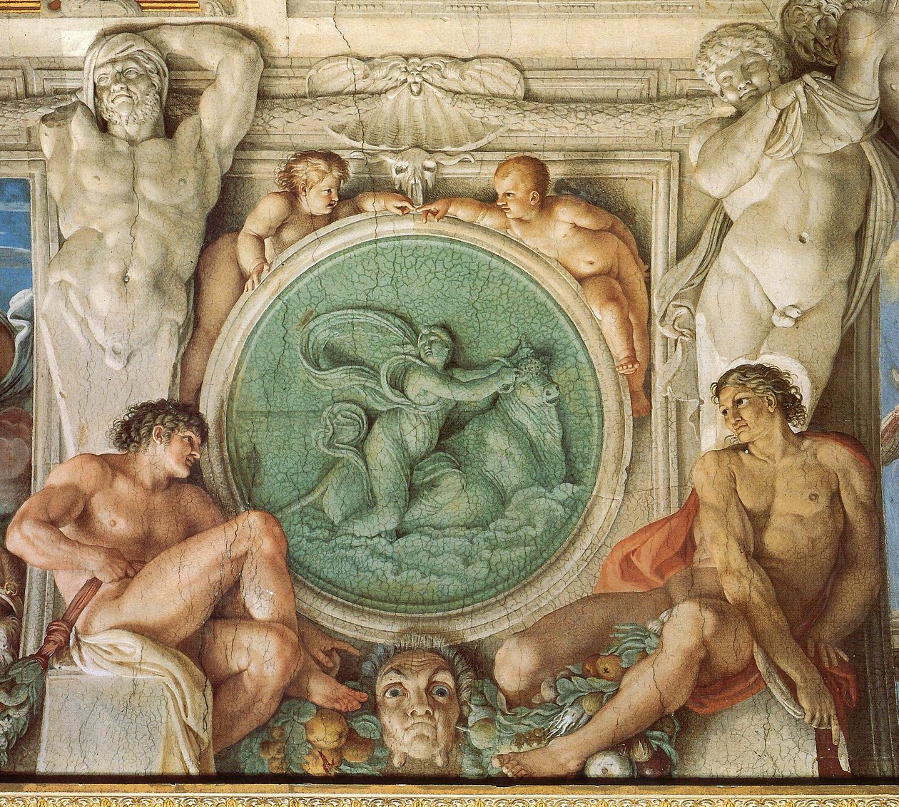 Farnese Galerisi, Tavan detayı by Annibale Carracci