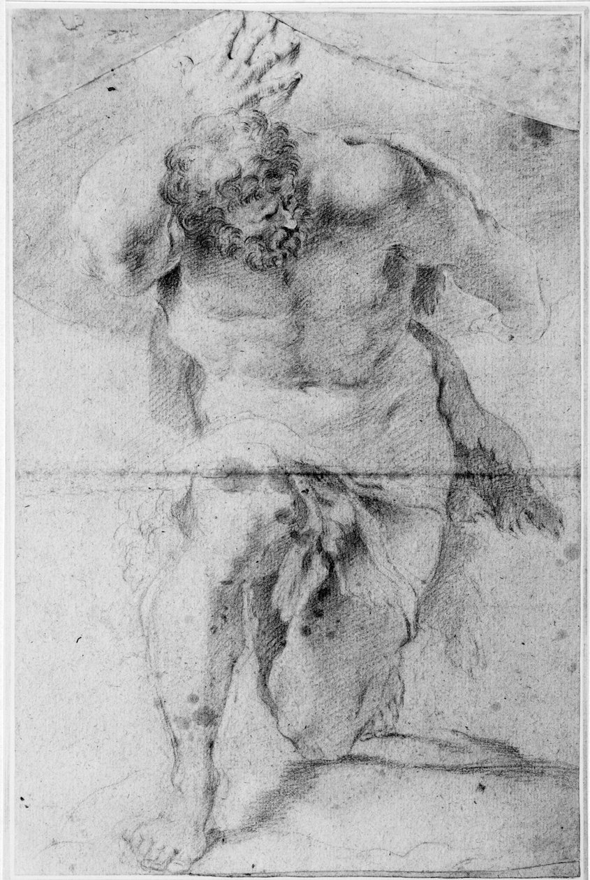 dünyayı tutan Herkül by Annibale Carracci