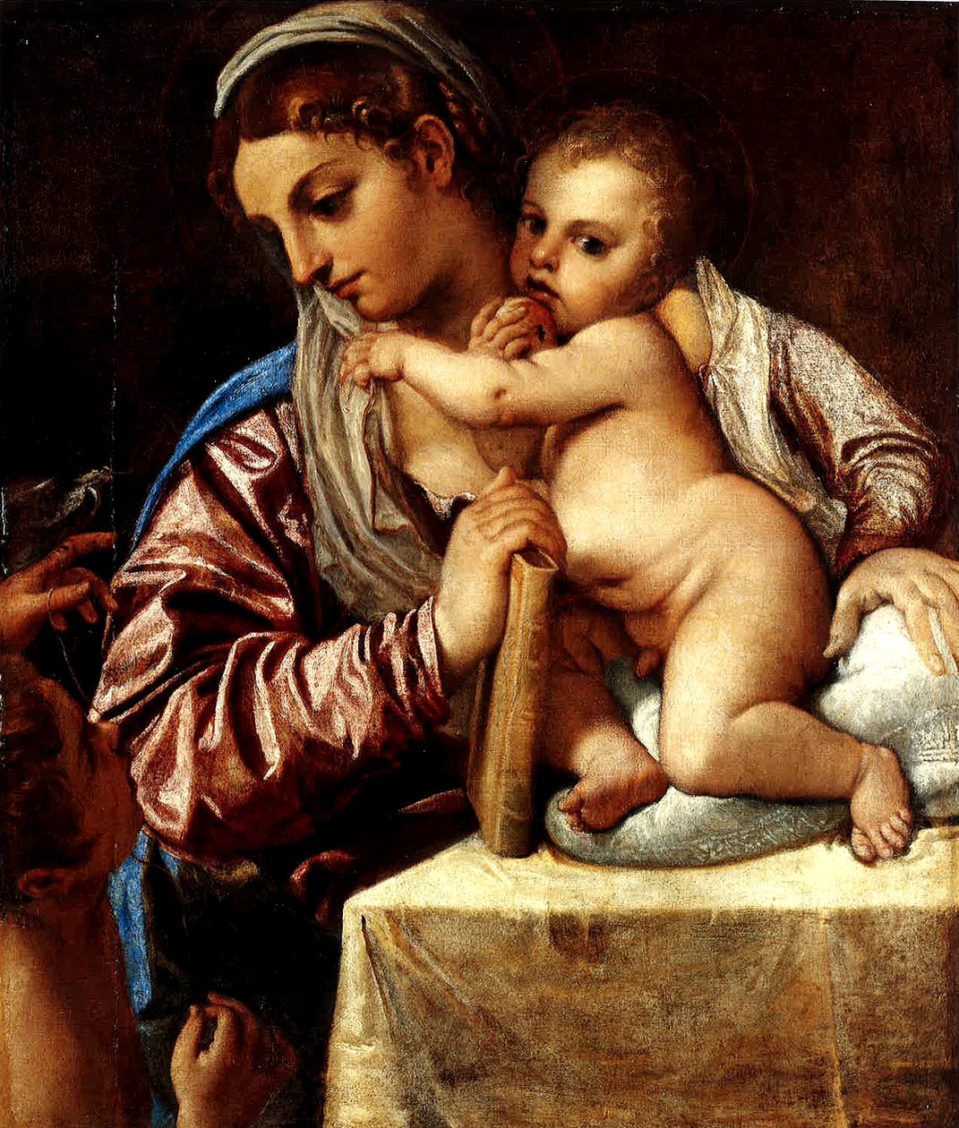 Genç Aziz John ile Madonna ve Çocuk by Annibale Carracci