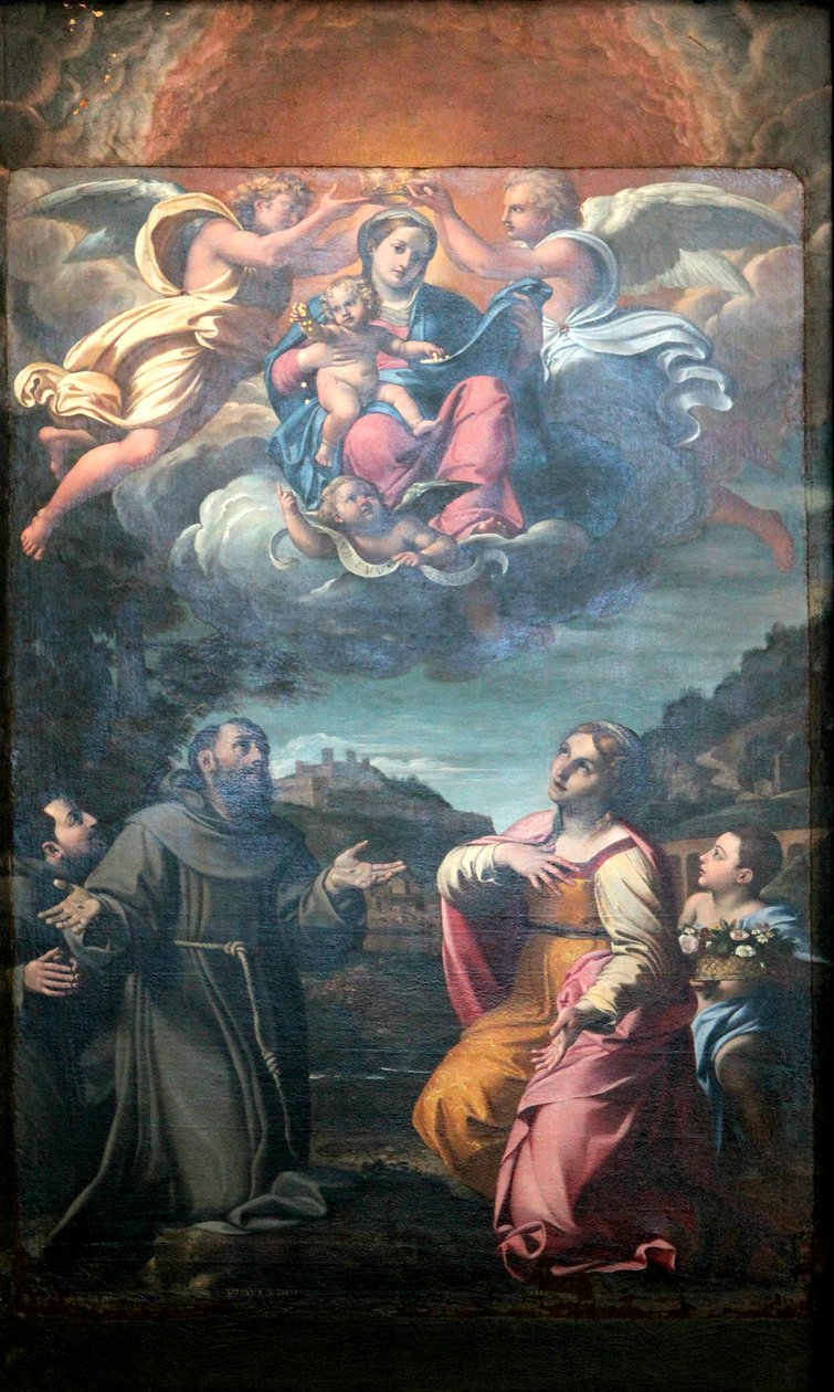 Azizler ile Madonna by Annibale Carracci