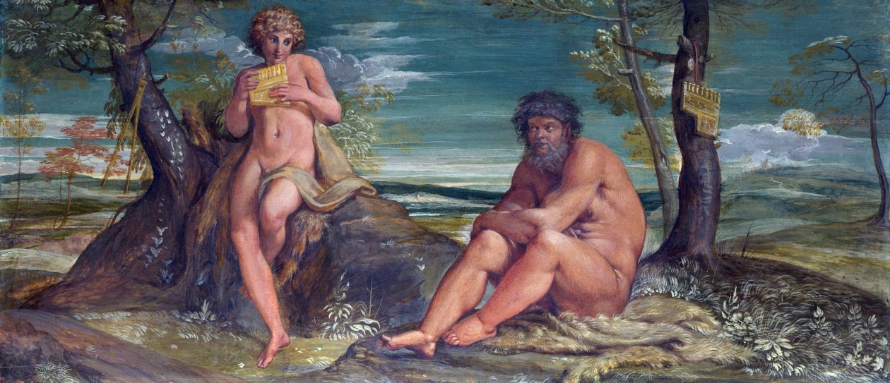 Marsyas ve Olimpos by Annibale Carracci